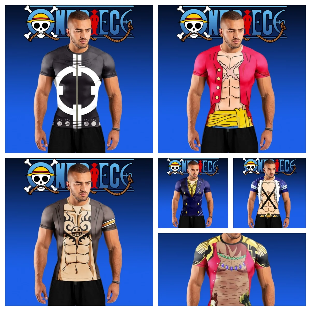 

2025 Summer Hot-selling Japan ONE PIECE Luffy Short-sleeved Men's and Women's Fast-drying Bandai T-shirt Loose Fashion Y2K