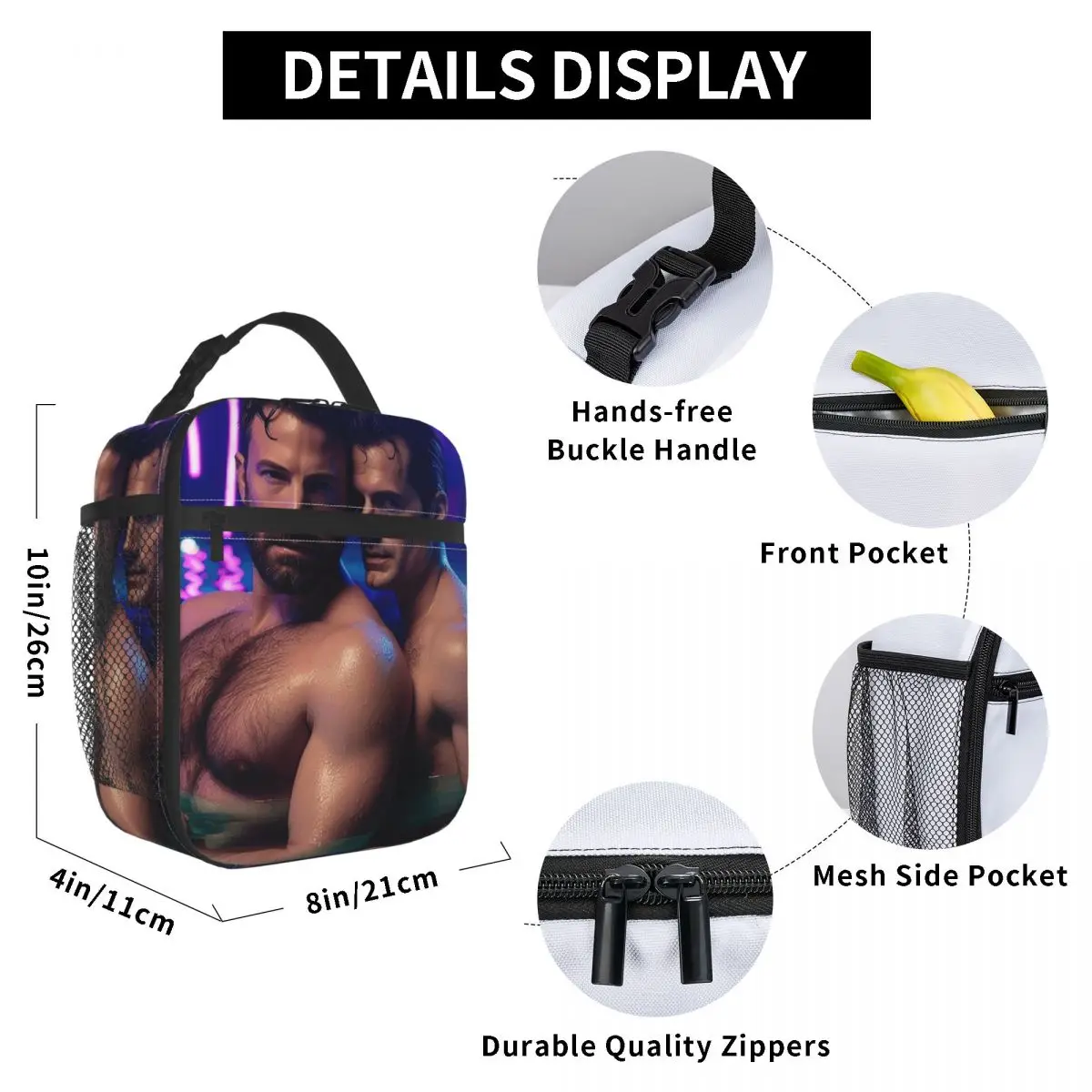 Ben Affleck And Henry Cavill Insulated Lunch Bag for Women Office Cooler Thermal Food Box Tote Leakproof Lunch Boxes Container