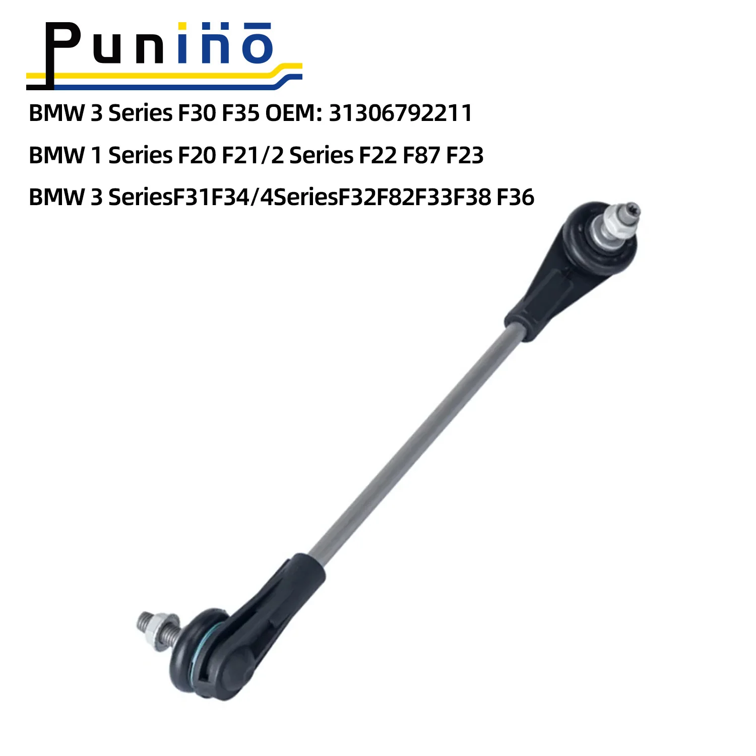 Punino One Side Front Axle Sway Bar End Stabilizer Link Ball Joint ForBMW 1 2 3 4 Series F30 F31 F32 F34 F35 F20 F21 31306792211