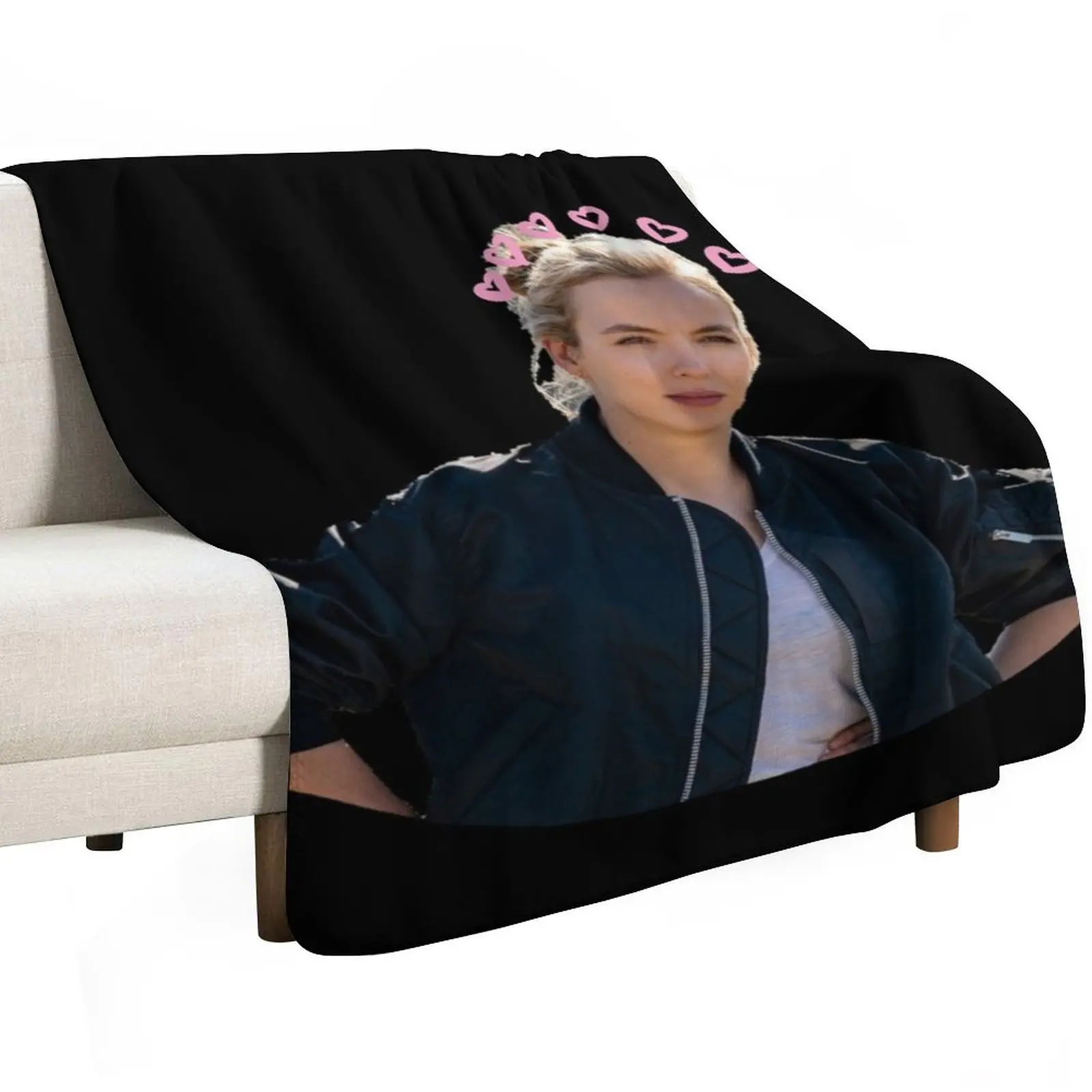 Villanelle Killing Eve Throw Blanket Cute Plaid Beautifuls For Sofa Thin Decorative Beds Luxury Brand Retros Blankets