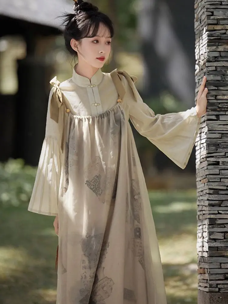 

Лето 2022, новый дух, бессмертный китайский стиль, улучшенная одежда Хань, комплект с юбкой с внутренним ремешком, оригинальное платье ханьфу, хит продаж