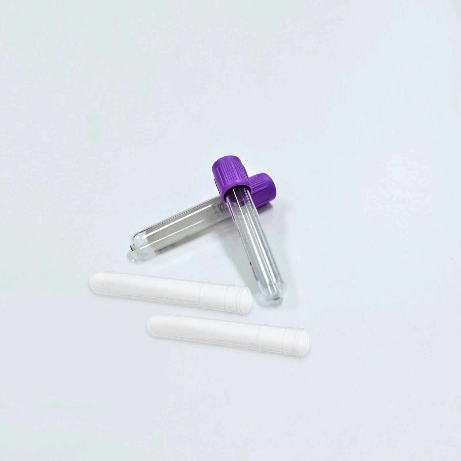

100Pcs Transparent Plastic Test Tubes Blood Collection Vials Lab Use Small Compact Design Clear Visibility Sample Storage