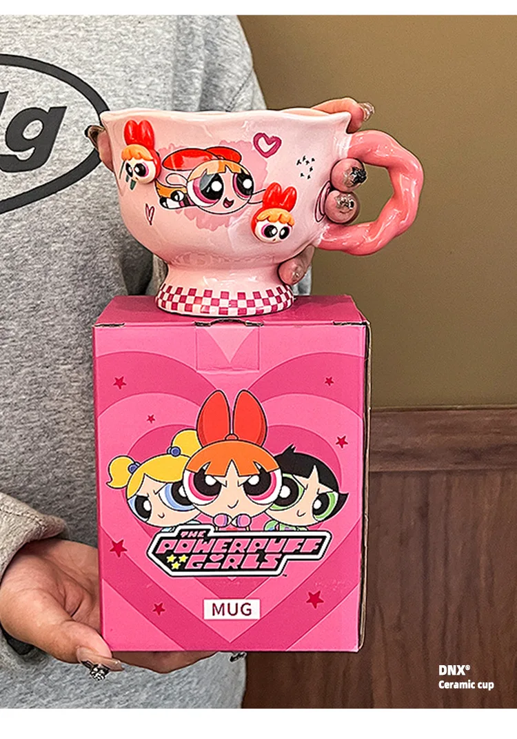 The Powerpuff Girls Mug New Girl High Beauty Ceramic Water Cup Home Milk Breakfast Cup Birthday Gift