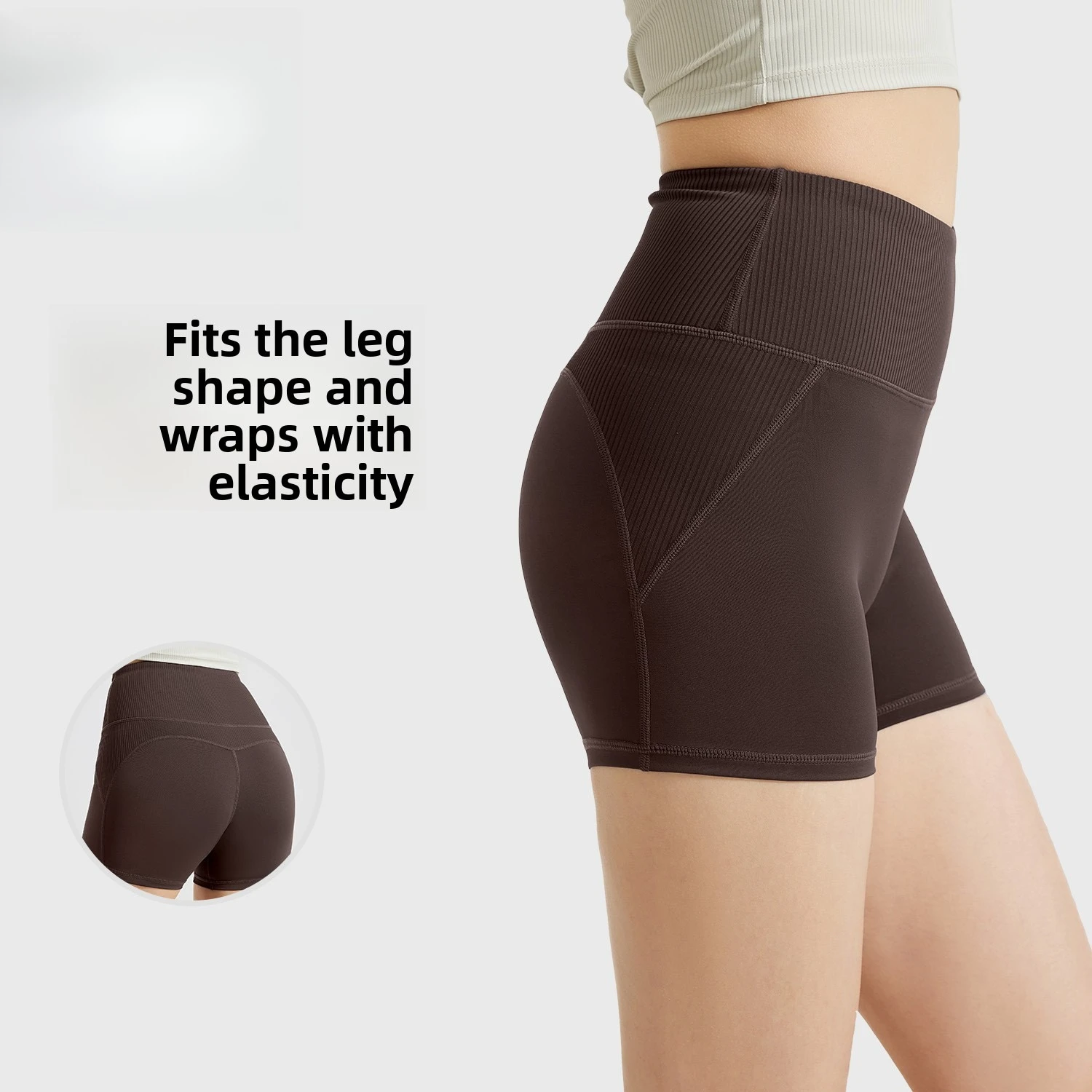 Women Seamless Tummy Control Yoga Shorts Solid Striped Colorblock Sexy Butt Lifting High Elastic Breathable 3 Inch Sports Shorts