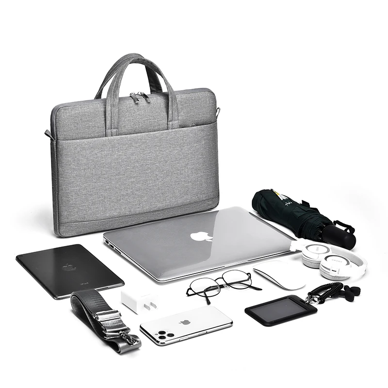 حقيبة كمبيوتر محمول، حقيبة أعمال، حزام كتف قابل للتعديل، مقبض علوي مريح - حقائب سفر وعملية للرجال والنساء