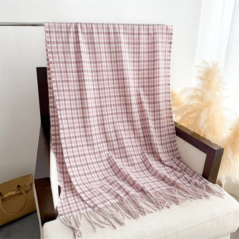 65*200cm moda invierno imitación Cachemira mujer bufanda cálida espesar diseñador chal Pashmina pañuelo Foulard Wrap Hijab