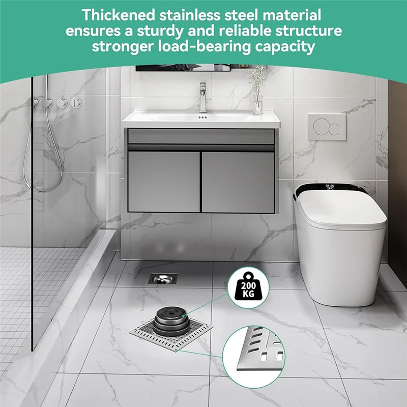 ABAE-Shower Drain Cover Bathtub Drain Strainers For Drains And Bathroom Floors 2 Pack Bathroom Flat Strainer Stopper 2Pcs