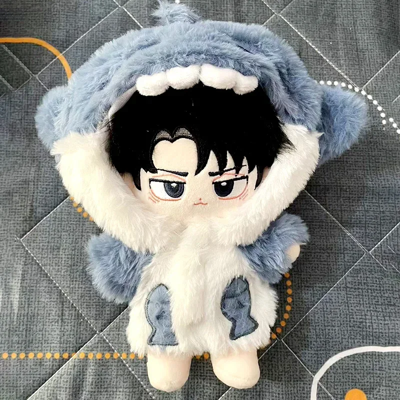 Gevulde 20Cm Levi Ackerman Dress-Up Katoenen Poppen Anime Aanval Op Titan Pluche Poppetspeelgoed Voor Kinderen Volwassenen Verzamelgeschenken