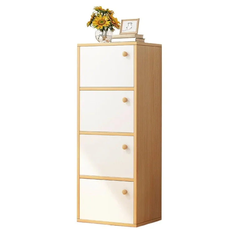 Shoe cabinet Mysterious door cabinet with door Household narrow corridor Simple high vertical suction box Locker