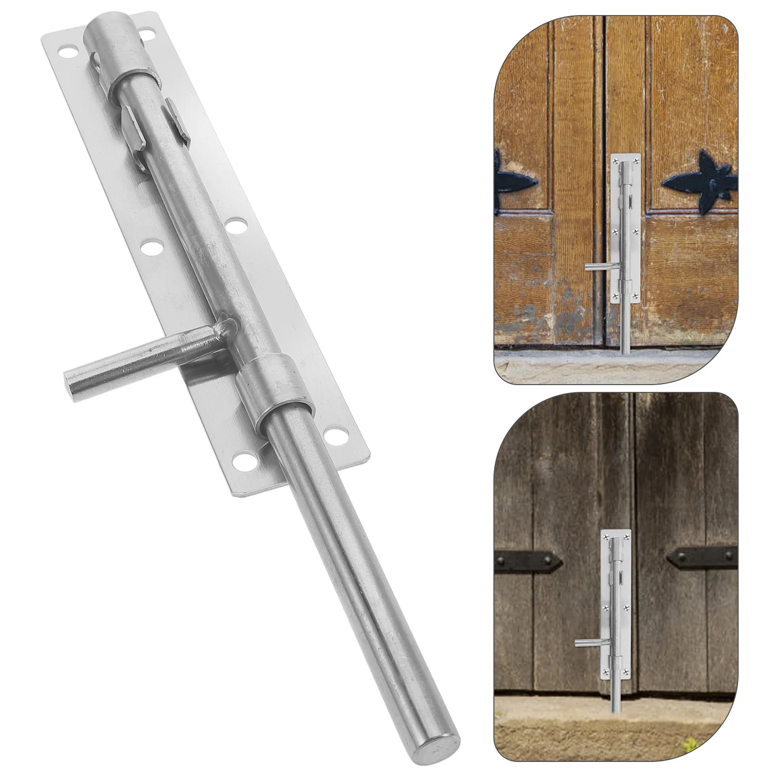 Pestillo de perno deslizante de acero inoxidable engrosado, cerradura de puerta resistente para puerta interior, puerta de Granero, perno de bastón, Hardware de seguridad