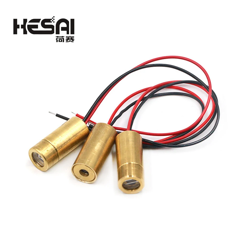Most Popular Laser Diode 650nm 3V/5V 5mW Red Point Laser Module Head Glass Lens Focusable Industrial Class