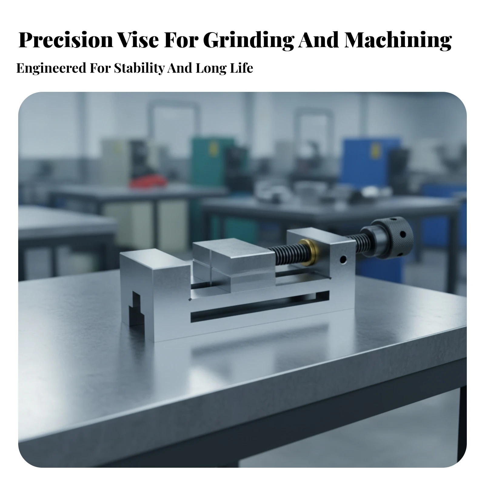 Precision Machine Vise Rigid Manual Precision Vise Clamping Vice Accurate Low-Flex for Machinists, Metalworking, Milling