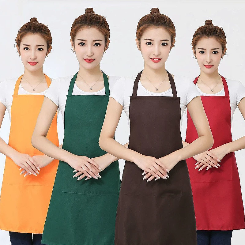 5/1Pcs Bib Apron Cooking Kitchen Unisex Black Red Yellow Aprons for Women Men Chef Home Kitchen Cooking BBQ Baking Accessories