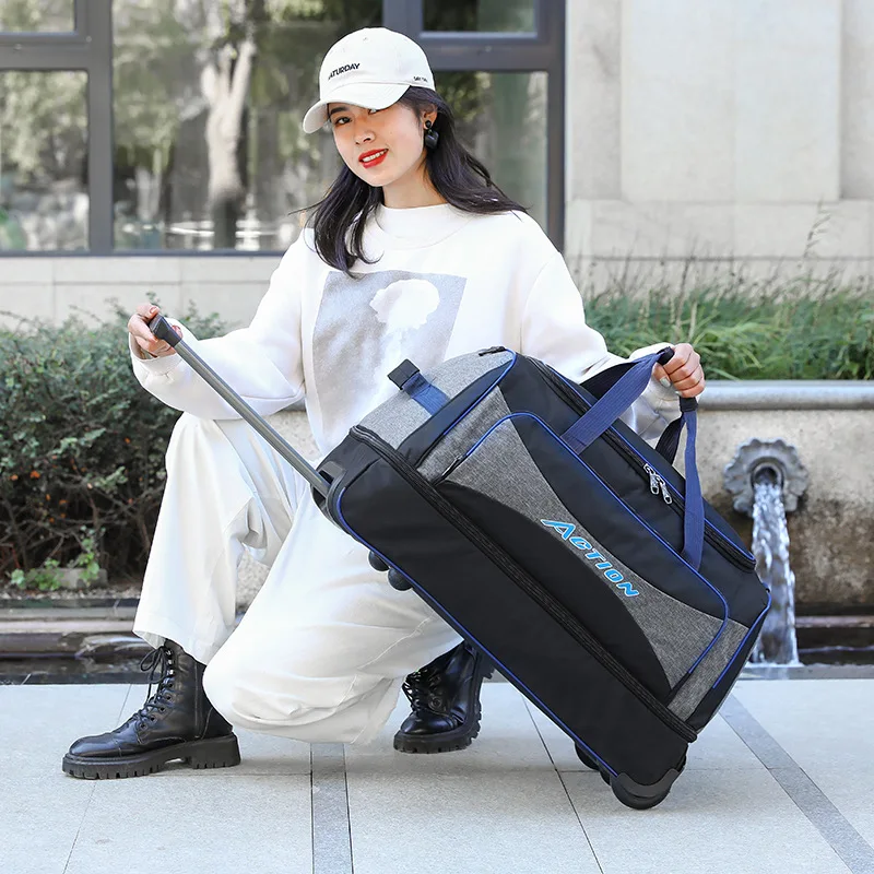 Large capacity Trolley Bag Travel Suitcase Boarding Bag Oxford waterproof Luggage Bag Rolling Luggage with Wheels