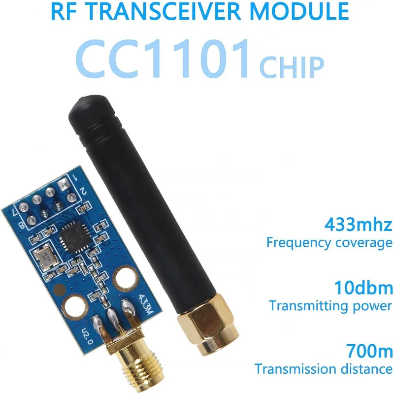 CC1101 Wireless Module with SMA Antenna Wireless Transceiver Module 315/433/868/915MHZ