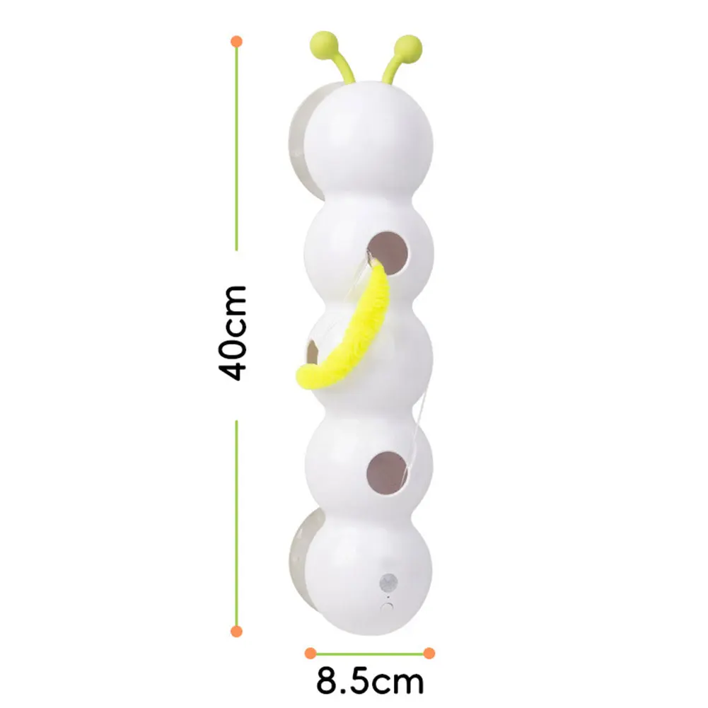Caterpillar Interactive Cat Toy Motion Activated Teasing Cat Toy Rechargeable Kitten Toy for Bored Indoor Cats