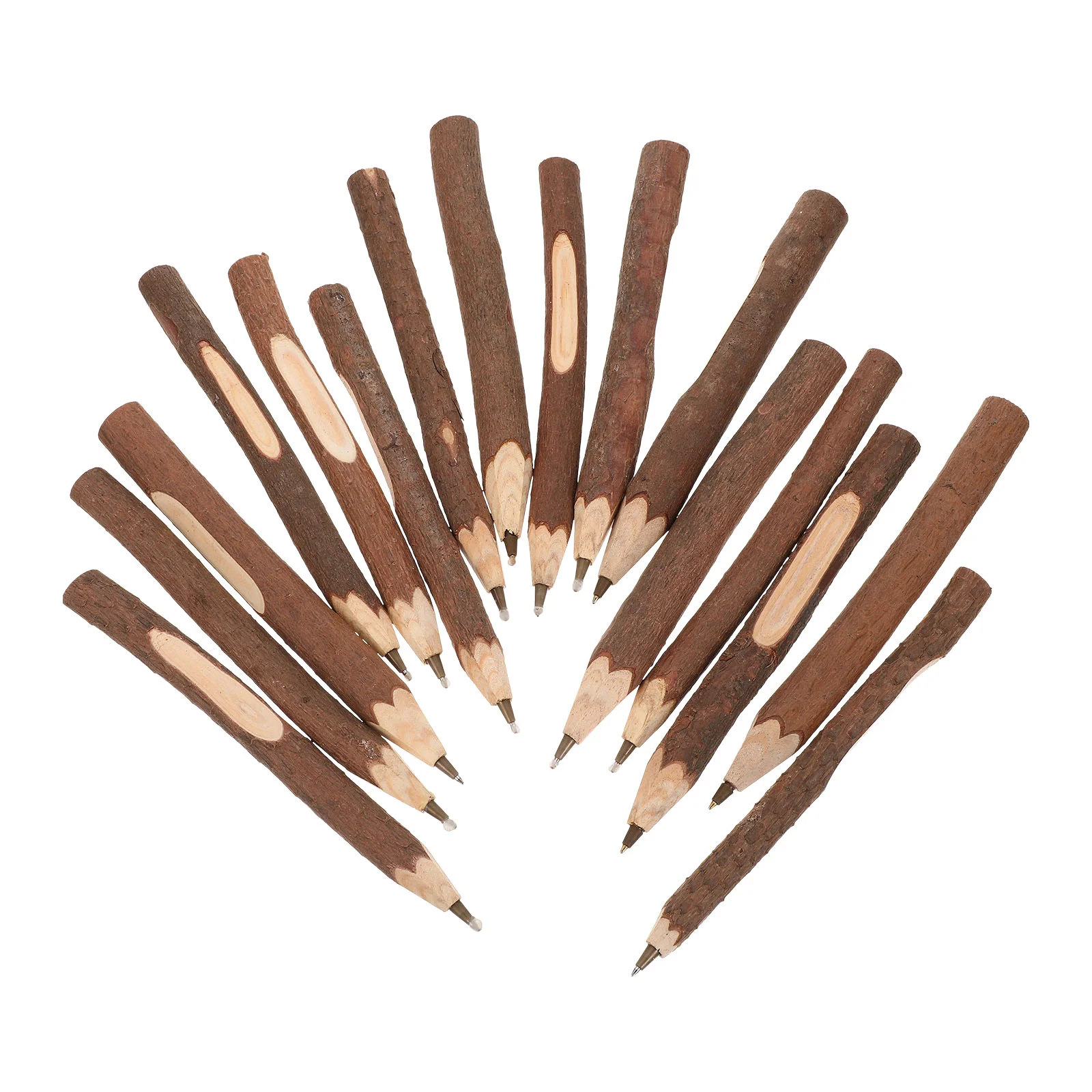 

16 Pcs Twig Ballpoint Pen Convenient Gift Wood Portable Writing Multi-function Daily Supply Household Accessory Black Pens