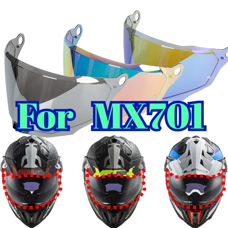 

FOR LS2 MX701 Visors Replacement for LS2 Rally Helmet Shield Off-road Faceshield Windproof Motocross Lens Uv Protection