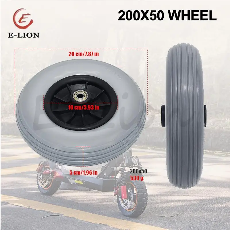 

For Wheelchair Universal Front Wheel Parts high quality 8 Inch PU Wheel 200X50 200x50 wheel Accessories High-performance