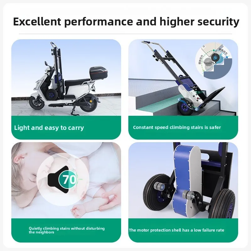 Electric Climbing Machine Automatic Stair Climbing Artifact Truck Carrying Goods Up and Down Home Appliances Building Materials