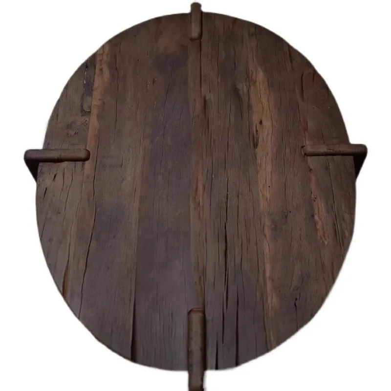 

Retro wabi silent wind solid wood coffee table oval special-shaped clouds modern simple medium and ancient style homestay