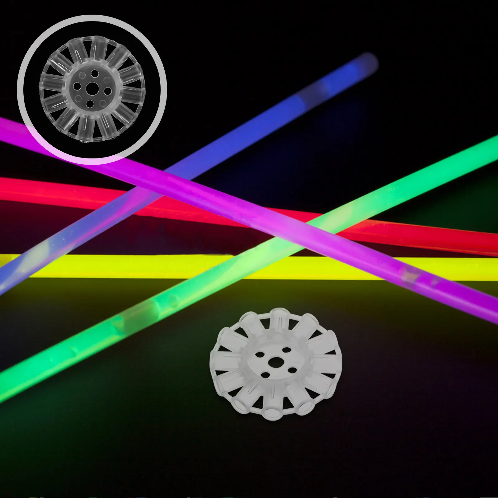 

50Pcs Glow Stick Connector Set for DIY Lantern Building Creative Neon Light Up Decorations Indoor Outdoor Celebrations Glow