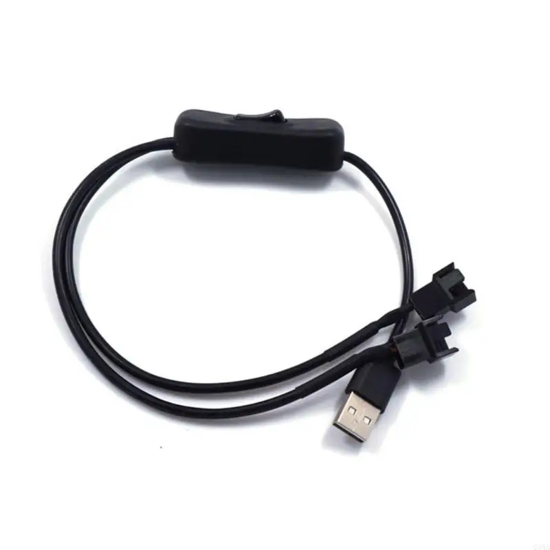 Q5WA 40 см USB до 3 PIN / 4 PIN-штифта для кабеля разъема адаптера вентилятора вентилятора (USB-3PIN / 4PIN