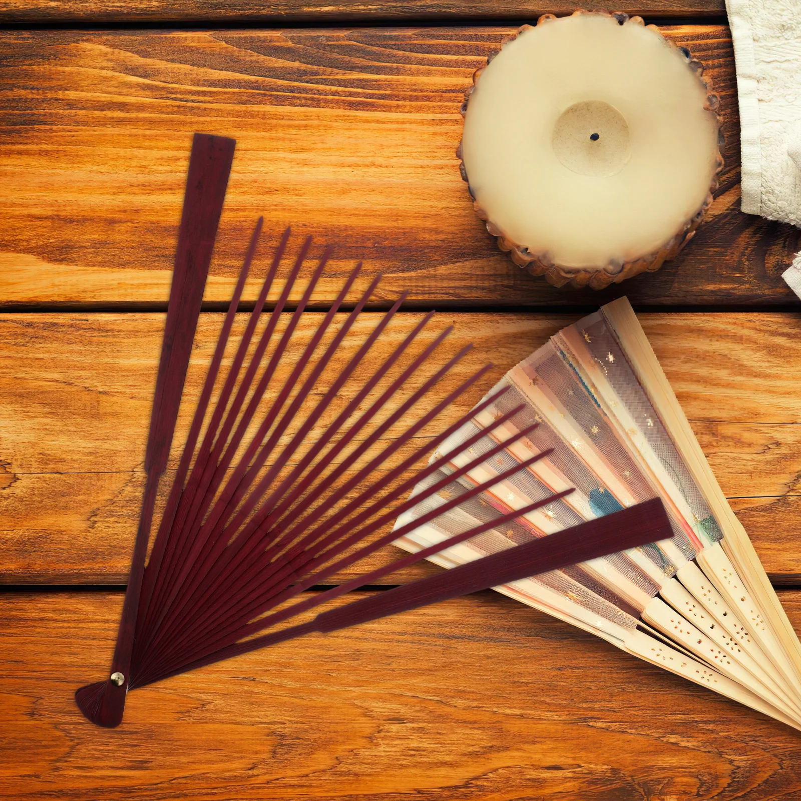 

Paper Fan Accessories Diy Handheld Hoop Fans Portable Blank Wooden Frame Kit for Crafts Foldable Lightweight