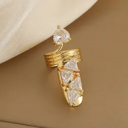 Nail Rings With The Same Material As The Micro-Inlaid Zircon Series, Sweet And Romantic Niche Design, A Holiday Gift For Girls