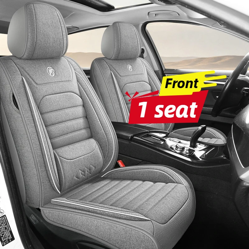 Universal Car Front Seat Cover, Single Seat, with Comfortable Upgraded 3D Fixed Lumbar Support Design, Fully Enclosed Car Seat Cover, Suitable for All Seasons, Easy to Care For, Fits Most Car Front Seats, an Excellent Choice for Autumn and Winter Car Interior Decoration and Protection