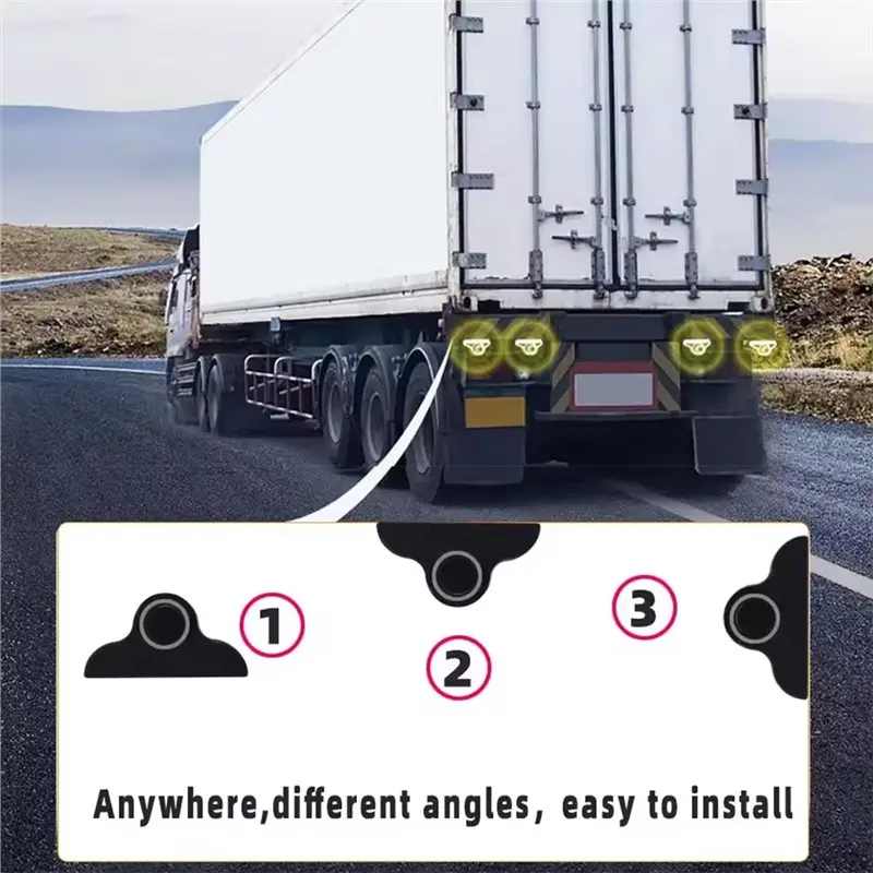 AU28-Truck Parking Sensor Set 24V For Van Rv Lorry Parktronic Reversing Radar Display With Detector Beep Voice Alarming