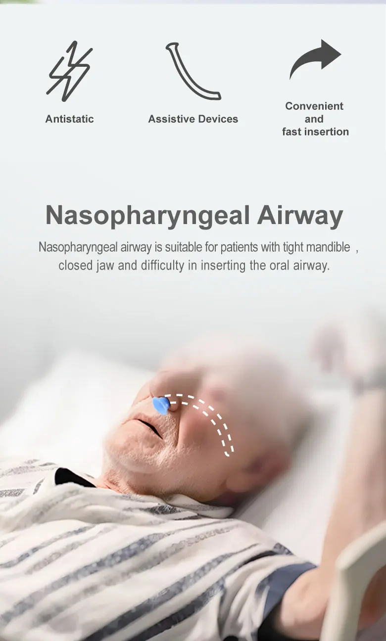 Einweg-Nasopharyngeal Airway Nasal Pharyngeal Duct Atemgasführungsröhre Erste Hilfe Notfall 3,0–8,5 mm 5 Stück/10 Stück/20 Stück – Detail 2
