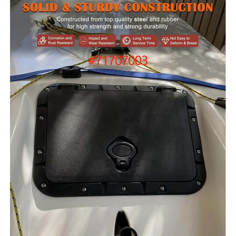 

Marine Deck Access Hatch Waterproof Cover 71707003 for Hobie Kayak 2013-2026 Compass Pro Angler Fishing Kayak - Rectangular