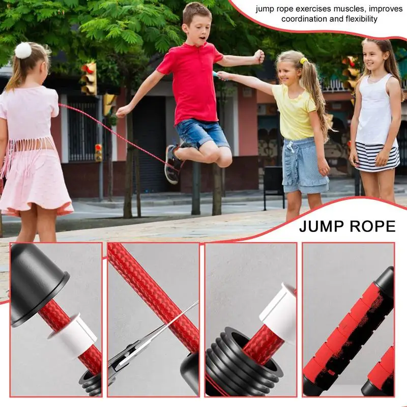 Cross-fit Jump Rope Skip Speed And Weighted Skipping Rope Fitness Rope Strength Training Group Skipping Long Rope thickened