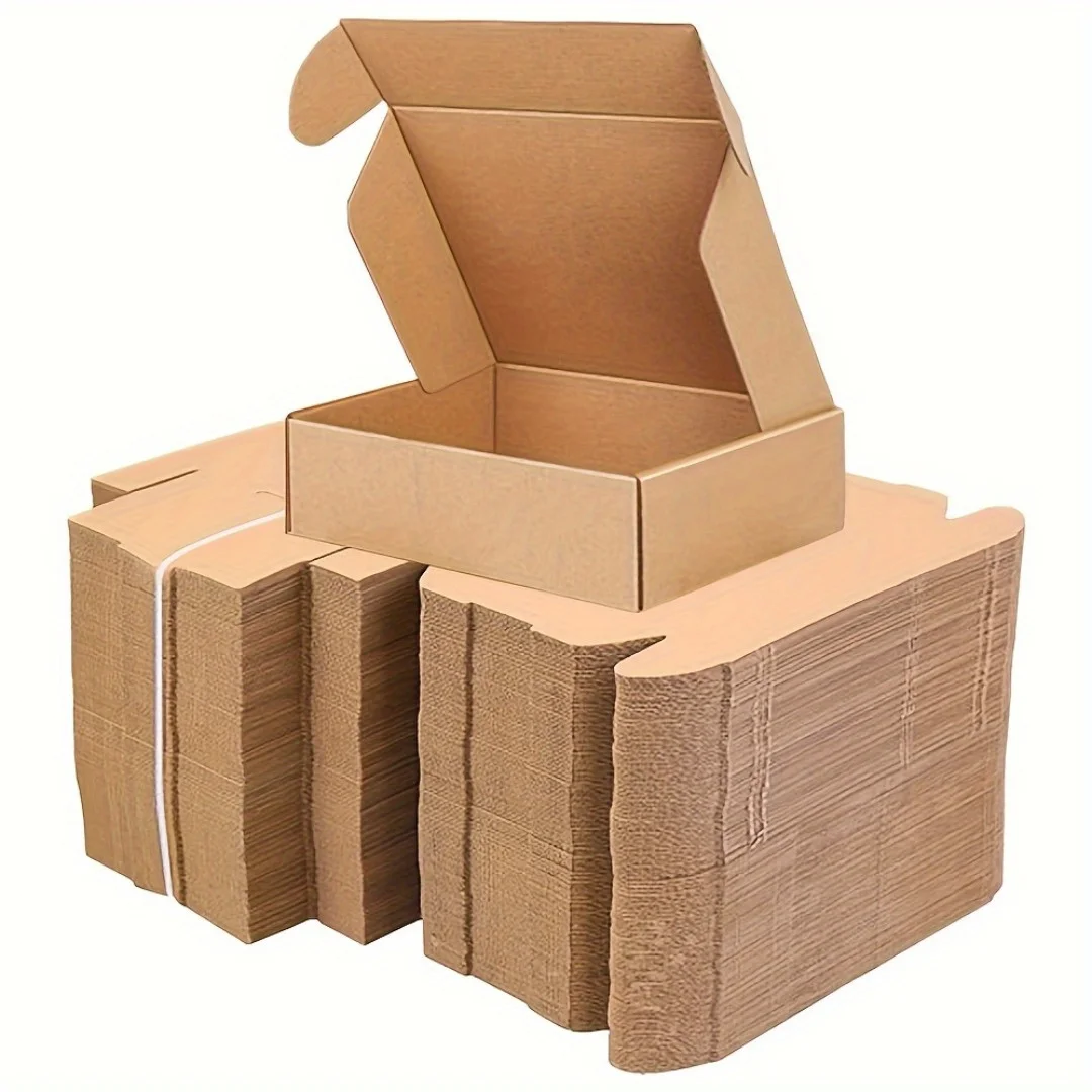 100pcs  Premium Small Shipping Boxes, Odorless Corrugated Cardboard - Great for Crafts,Electronics and Handmade Goods