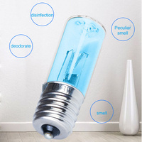 E17 10V Quartz Tube UVC Disinfection Lamp Ozone 254nm Ultraviolet Lamp Light Bulb Germicidal UV Lamp Kill Mites for Home Kitchen