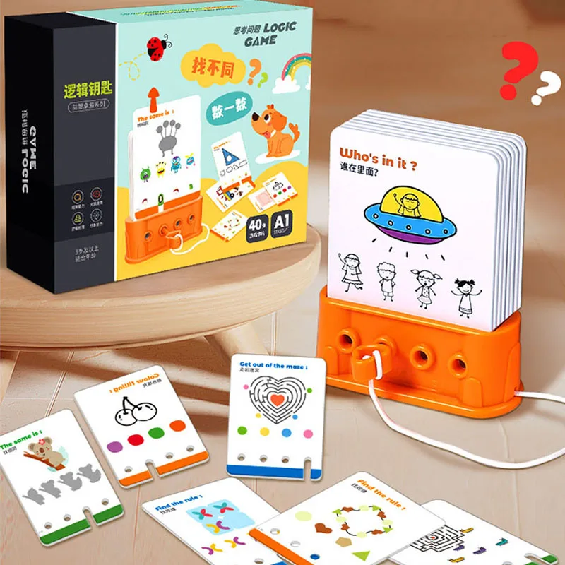 Kids Educational Learning Logical Thinking Training Unlock Board Games Shape Matching Cognitive Visual Montessori Sensory Toys