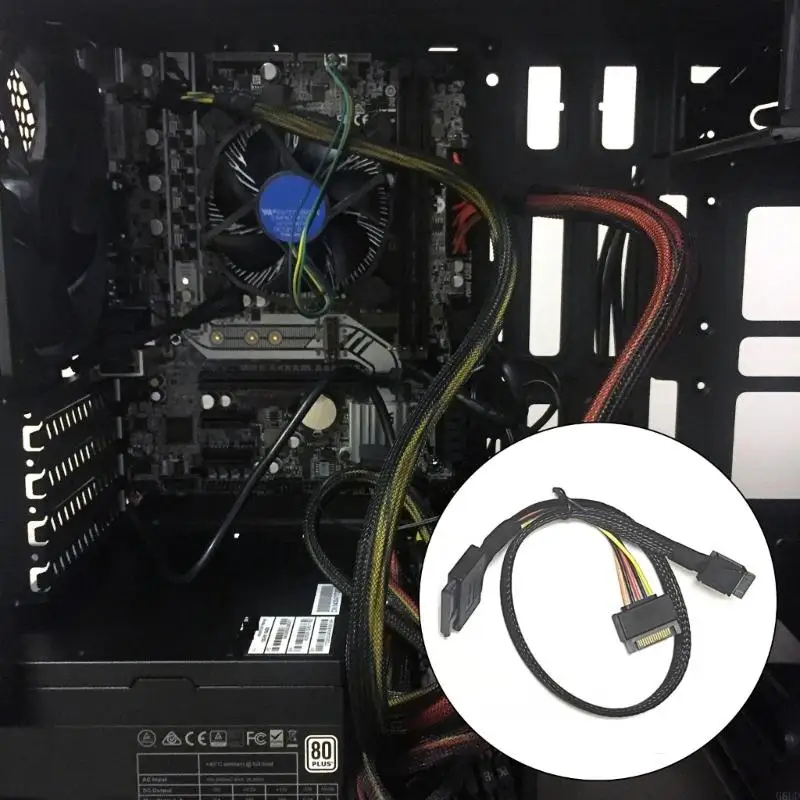 G6DD OCULINK SFF8611男性からSFF8639女性データケーブル50cm PCIE NVME U3 SSDS