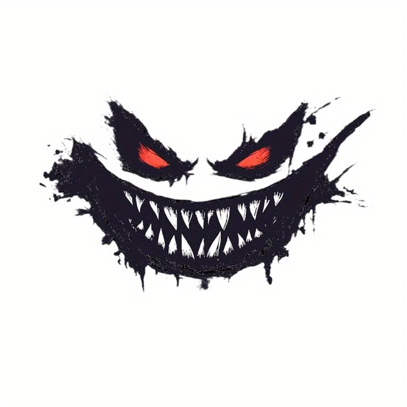 قطعة واحدة من ملصق الفينيل Sinister Grin - ملصق منفعل للسيارات وأجهزة الكمبيوتر المحمولة وألواح التزلج - مثالي لعشاق الفن القوطي والظلام #1