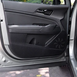 Car Door Anti Kick Pad Carbon Fiber Leather Texture Anti Dirt Protective Sticker Auto Accessories For KIA Sportage NQ5 2022 2023