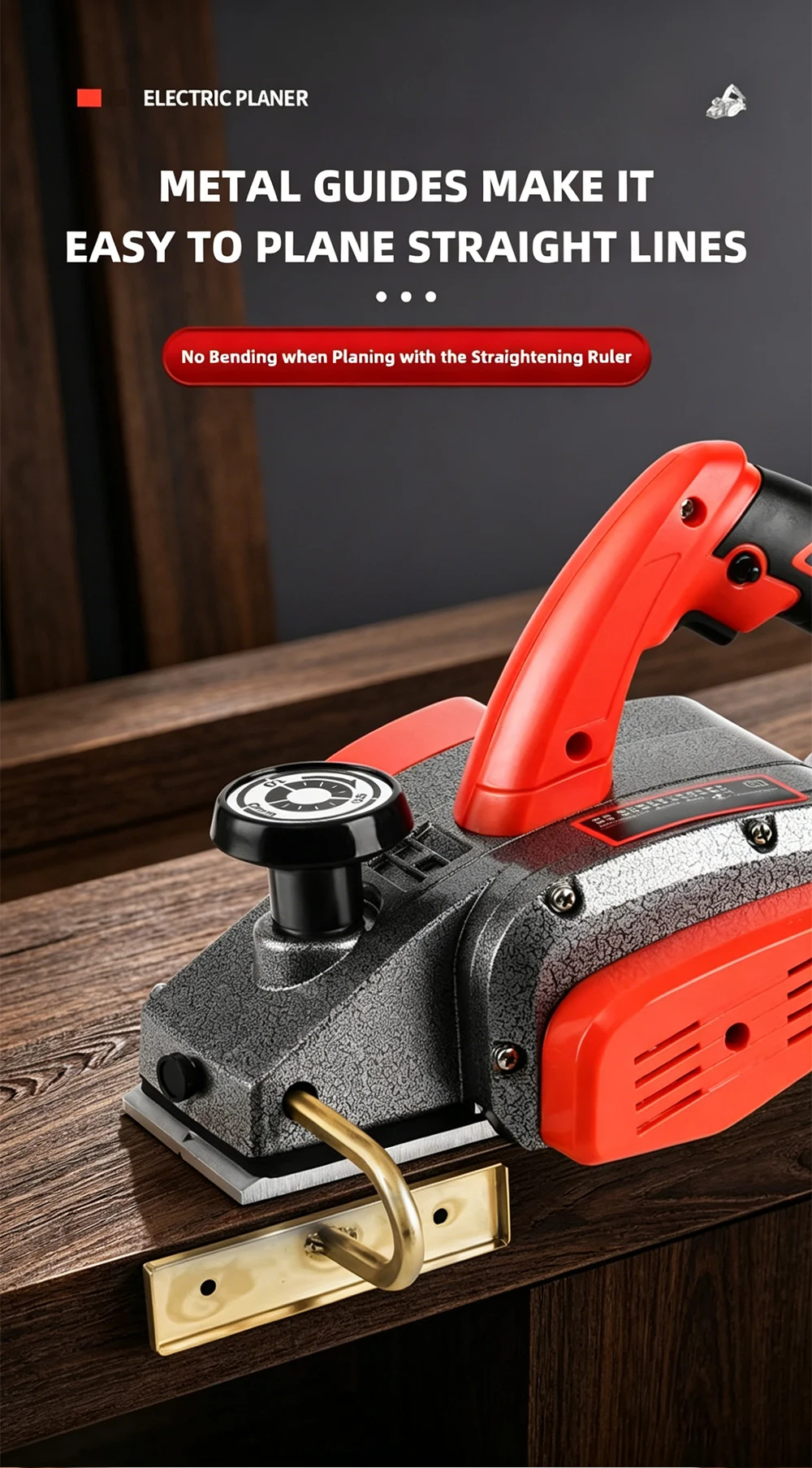 Mini Electric Planer Benchtop Wood Planer Multifunctional Electric Planer Power