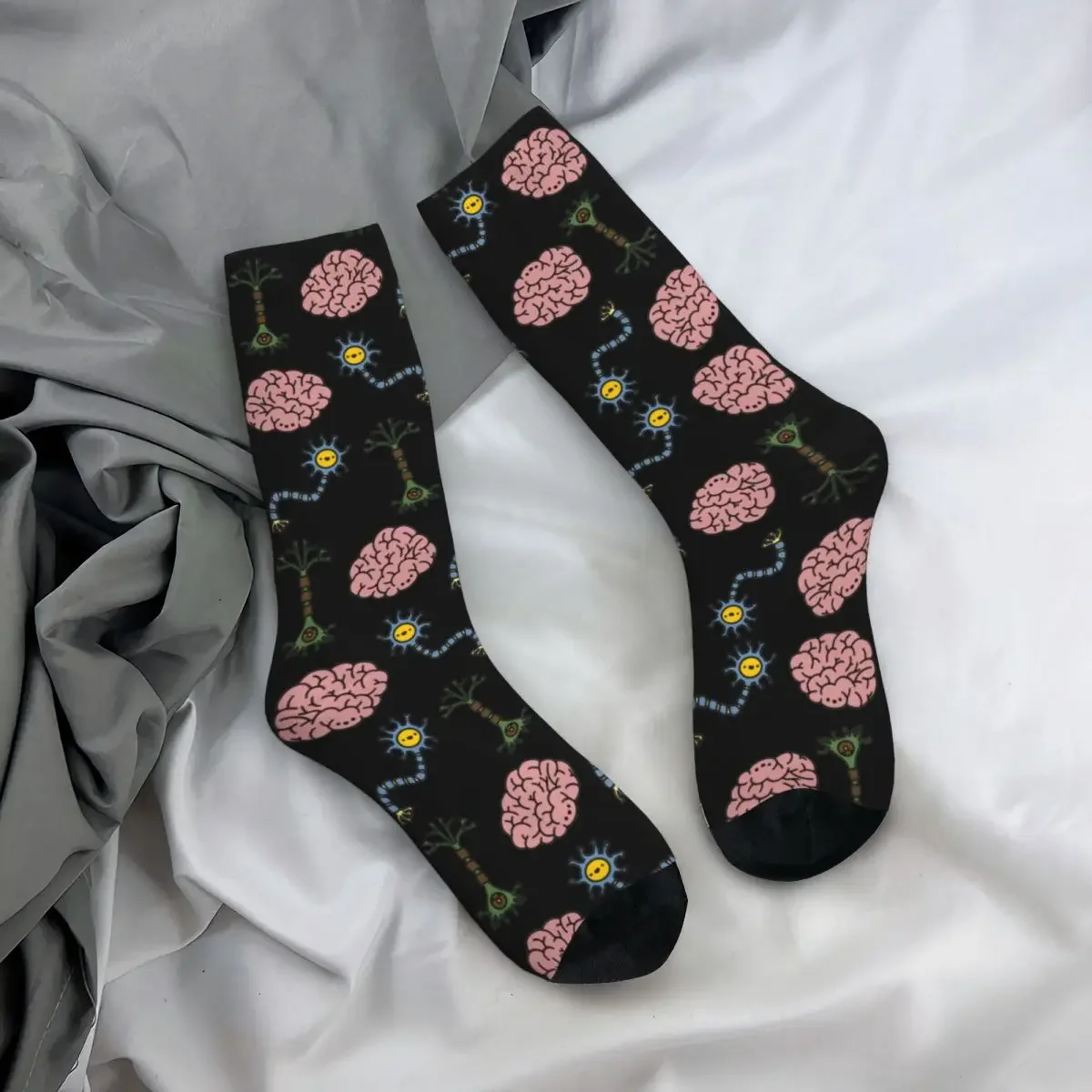 Neuro Brain Time Let's Have Some Synapse Fun Merch Crew Socks Sweat  Graphic Socks Soft for Womens Gifts