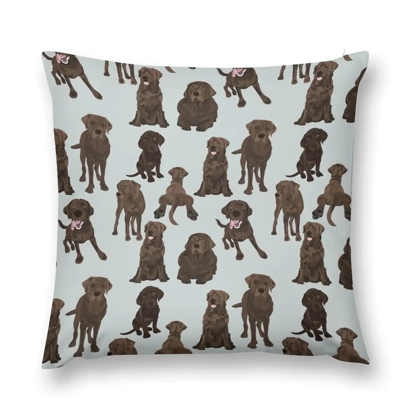 Chocolate Labrador Throw Pillow Christmas Pillow Cases Pillow Case