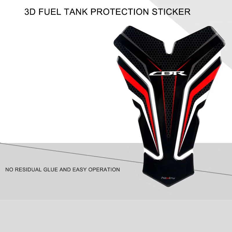 

For HONDA CBR125R CBR300R CBR500R CBR150R CBR250R 3D Oil Fuel Gas Tank Pad Protector Sticker Fish Bone Decal