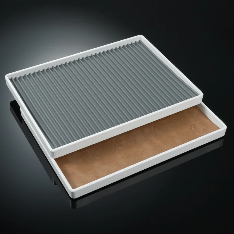 Silicone Anti-Slip Bench Mat for Watch Block Repairing Maintenance Cushion Watch repair tool tray grey brown pad for Watchmakers
