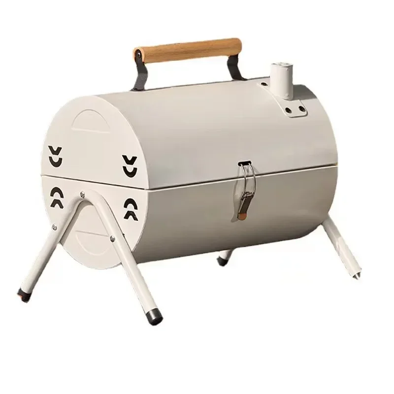 BBQ Multifunctional Folding Windproof Chimney Stove Household Charcoal Stove Charcoal Grill Outdoor Barbecue Grill Barbecue