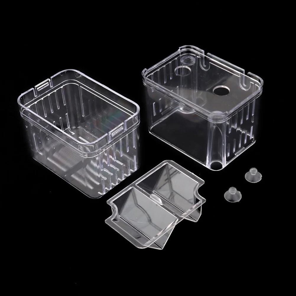 

Transparent Fish Breeding Box Floating Acrylic 13x10x7cm Aquarium Hatchery Incubator Isolation Fry Survival Pece Guppy