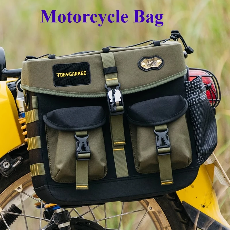 

Боковая сумка для мотоцикла в стиле ретро, водонепроницаемая, большой емкости, кронштейн для путешествий на большие расстояния, съемная подвесная сумка