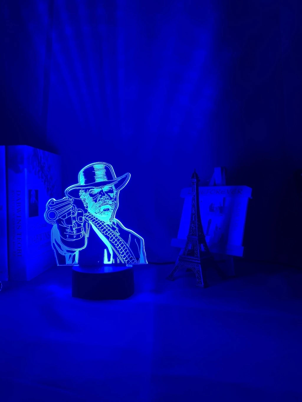 Juego Red Dead Redemption 2 regalo lámpara 3d acrílica para decoración de sala de juegos luz nocturna RDR2 Arthur Morgan figura niños luz nocturna