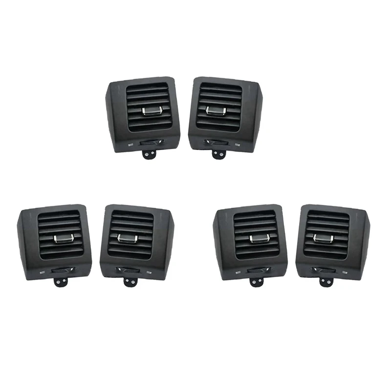 6X Black Dashboard Air Vent Outlet For Toyota Land Cruiser Prado 120 Lexus GX470 03-09 Air Conditioning Grille